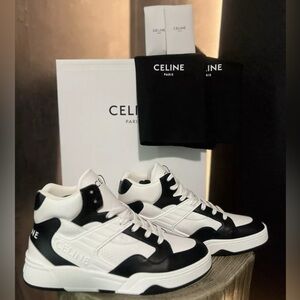 CELINE TRAINER CT-06 HIGH TOP SNEAKER IN CALFSKIN SIZE 44